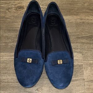Tory Burch Blue Suede Loafer